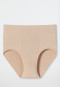 High-waisted panty ribbed look sand - Seamless Recycled Rib
