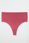 High-waisted thong microfiber berry - Invisible Soft