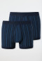 Broek kort fijnrib 2-pack met opening donkerblauw gestreept - Original Classics