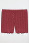 Pants short organic cotton openwork decorative buttons berry - Mix & Relax