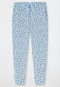 Pants long cuffs flowers leopards light blue - Mix+Relax