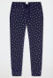 Lange broek manchetten donkerblauw stippen - Mix+ Relax