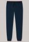 Lange broek met boordjes en strepen, nachtblauw - Mix + Relax