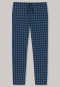 Pants long fine interlock midnight blue checkered - Mix & Relax