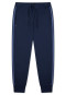 Langere broek met fijne fijnrib-manchetten, warm, deep sea blue - Mix+ Relax