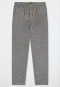 Hose lang Flanell dunkelgrau-meliert - Mix+Relax