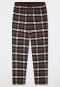 Pantaloni lunghi in flanella a quadri marrone scuro - Mix+Relax