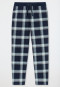 Hose lang Flanell Karos nachtblau - Mix+Relax