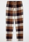 Langere broek van flanel met ruitjesmotief in de kleur toffee - Mix+ Relax