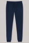 Pantalone in spugna con polsini di colore blu notte - Mix+Relax