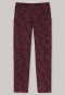 Pantaloni lunghi in interlock con stampa floreale di colore bordeaux - Mix + Relax