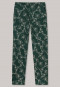 Pantaloni lunghi in interlock con stampa floreale di colore verde scuro - Mix+Relax