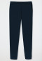 Pantalon long interlock coton bio bords-côtes bleu nuit - Mix+Relax