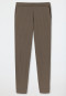 Pants long interlock organic cotton cuffs taupe - Mix+Relax