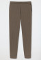 Broek lange interlock biokatoen boorden taupe - Mix+Relax