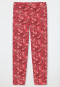 Pantaloni lunghi in interlock con stampa paisley, rosso chiaro - Mix+Relax