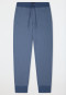 Langere broek met jacquardmanchetten in faded denim - Mix+ Relax