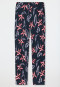 Broek lang, modal, zakken, bladprint multicolour - Mix+Relax