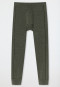 Pantaloni lunghi in cotone biologico di colore verde screziato - Essentials