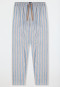 Lange geweven broek blauw gestreept - Mix+ Relax