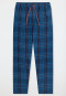 Lange donkerblauw geruite geweven broek - Mix+ Relax
