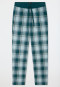 Long pants, woven fabric, ice-blue chequered pattern - Mix+ Relax