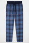 Langere broek van geweven stof, faded denim met geruit motief - Mix+ Relax