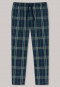 Pants long woven fabric button placket green checked - Mix + Relax