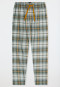 Lange geweven mineraal geruite broek - Mix+ Relax