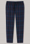 Pantalon long flanelle à carreaux bleu nuit - Mix + Relax