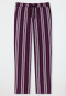 Pants long woven fabric organic cotton stripes plum - Mix+Relax