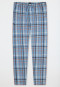 Hose lang Webware pacific blue kariert - Mix+Relax