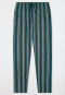 Long pants, woven fabric, deep sea green striped pants - Mix+ Relax