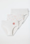 Culottes lot de 3 côtelé coton bio taille douce hérisson animaux de la forêt blanc - Natural Love