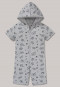 Jumpsuit kurz Interlock unisex Kapuze Sprechblasen grau meliert - Mix & Relax
