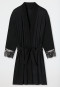 Kimono modal ceinture dentelle noir - Sensual Premium