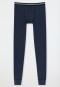 longs caleçons en coton bio bleu foncé - 95/5