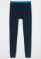 Long underpants organic cotton stripes midnight blue - 95/5