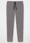 Lounge pants long fine interlock patterned dark gray - Mix+Relax