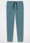Lounge pants long fine interlock patterned mineral green - Mix+Relax