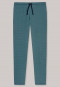 Lounge pants long fine interlock turquoise patterned - Mix + Relax
