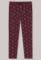 Lounge pants long interlock all-over print burgundy - Mix + Relax