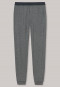 Loungehose lang Jersey Bündchen dunkelgrau meliert - Mix & Relax Cotton Modal