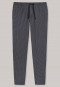 long lounge pants jersey dark gray and white check - Mix & Relax Cotton