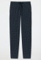 Lounge pants long jersey polka dots dark blue patterned - Mix+Relax