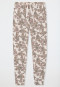 Lounge pants long modal cuffs cream patterned - Mix+Relax