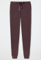 Lounge pants long modal cuffs red-brown - Mix & Relax