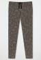 Loungebroek lang biologisch katoen bladeren taupe - Mix+Relax