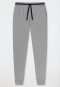 Loungehose lang Organic Cotton Bündchen Streifen grau-meliert - Mix+Relax