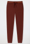Pantalon d'intérieur long bords-côtes coton bio terracotta - Mix+Relax